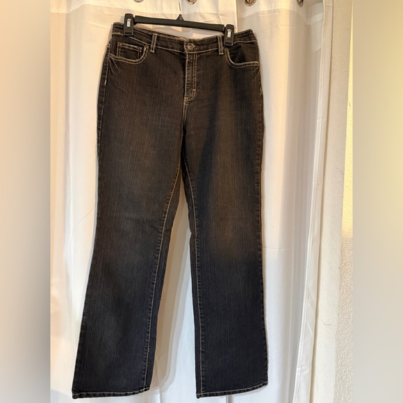 Canyon River Blues Denim - Y2K Canyon River Blues Black Flare Jeans Size 10 Stretch Bootcut